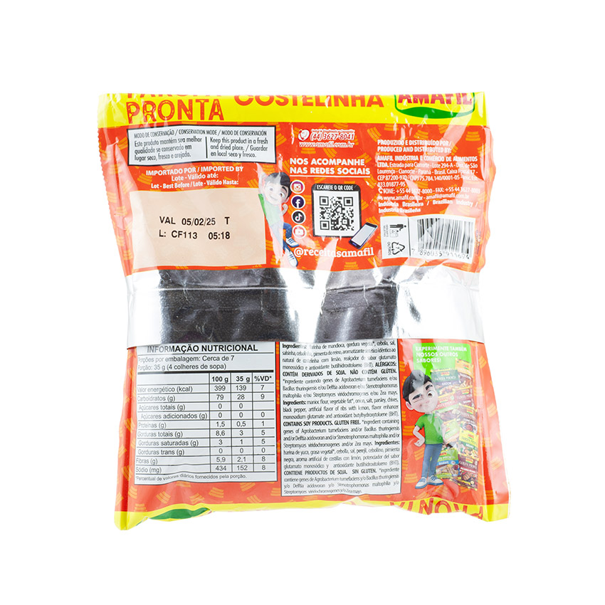 Farofa Pronta Costelinha AMAFIL 250g