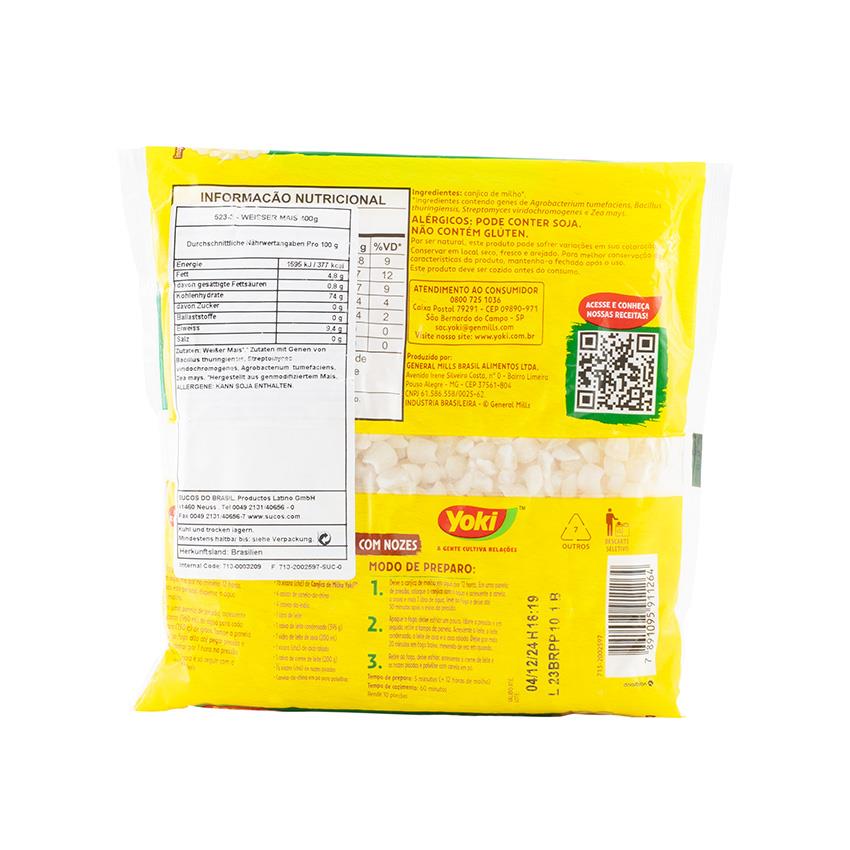 YOKI Geschälter weisser Mais - Canjica Branca 400g