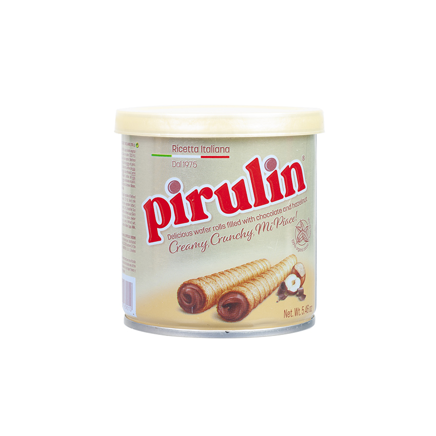 PIRULIN - Waffeln mit Schoko-/Hasselnusscreme - Barquillas Rellenas de Chocolate y Avellanas, 155g