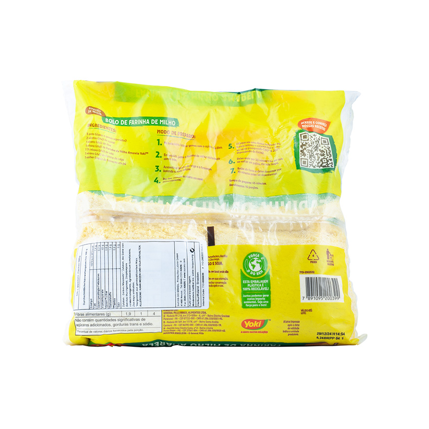 YOKI Maismehl-Flocken Farinha de Milho AMARELA 500g