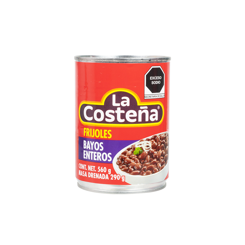 LA COSTEÑA Ganze Bayo Bohnen - Frijoles Bayos Enteros, 560g - Abtropfgewicht 290g