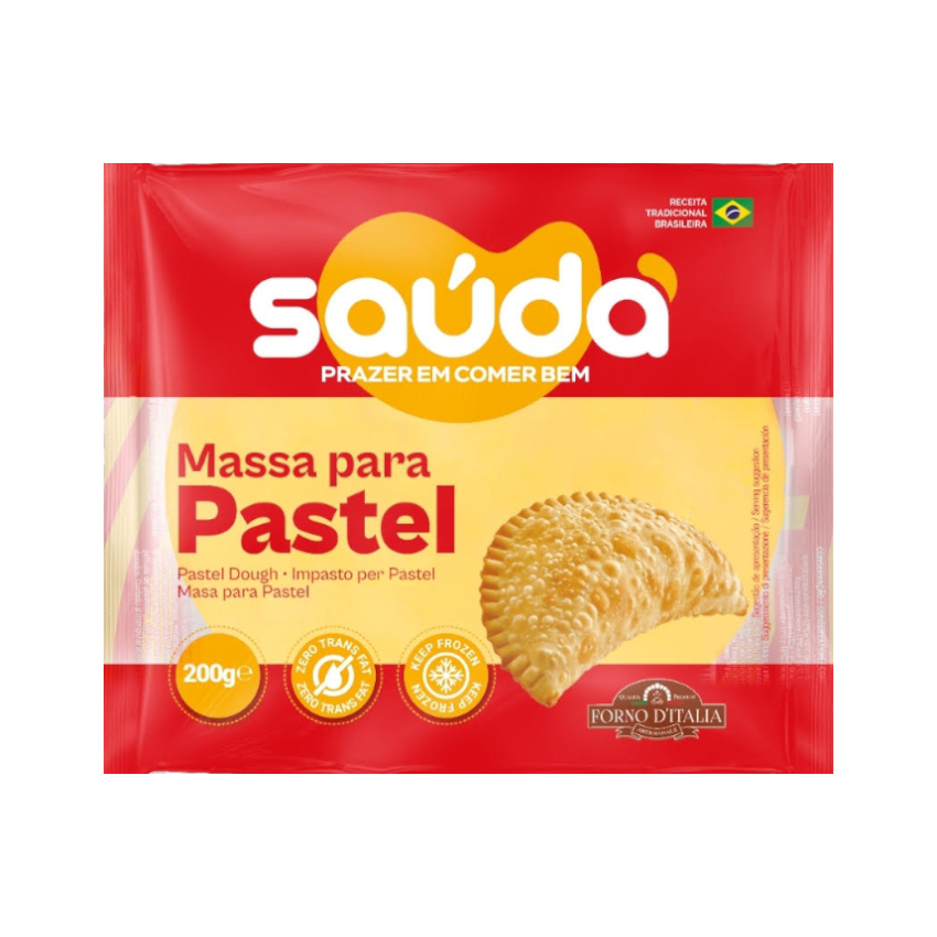 SAÚDA Teig für Pastel - Massa de Pastel de Disco, 200g (Tiefkühlprodukt)