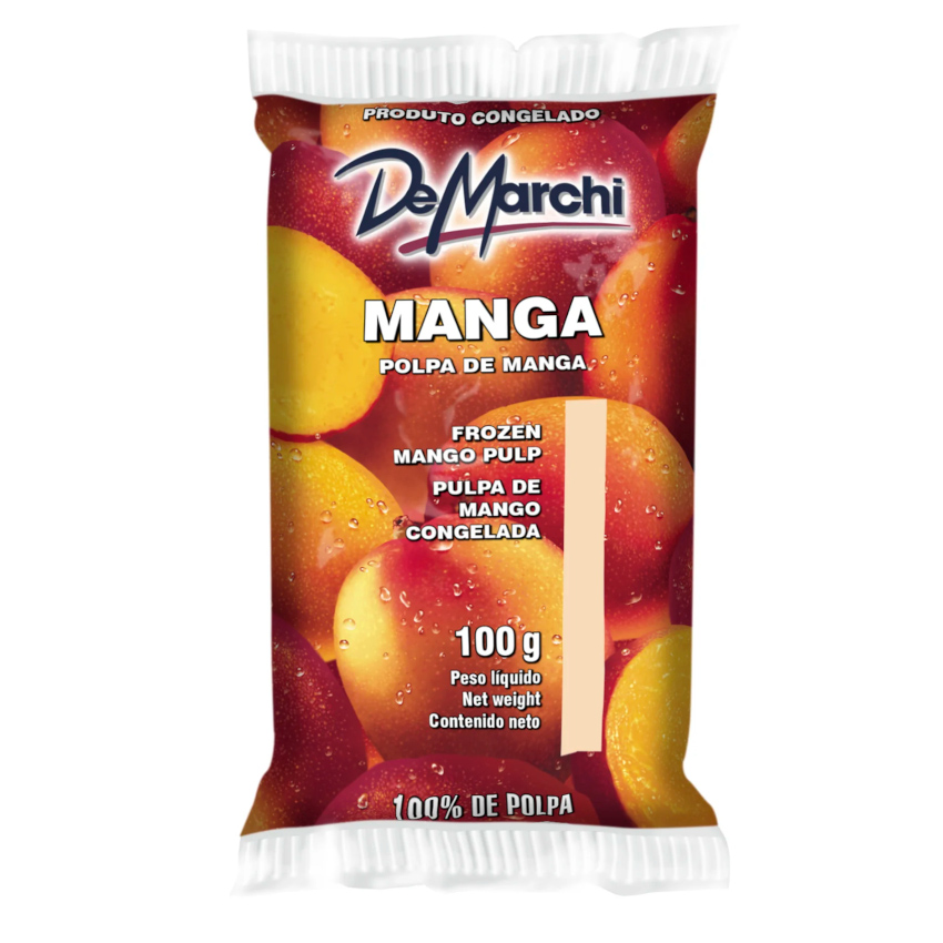 DEMARCHI Pulpa de Mango Congelada - Polpa de Manga Congelada, 1kg (10 x 100g)