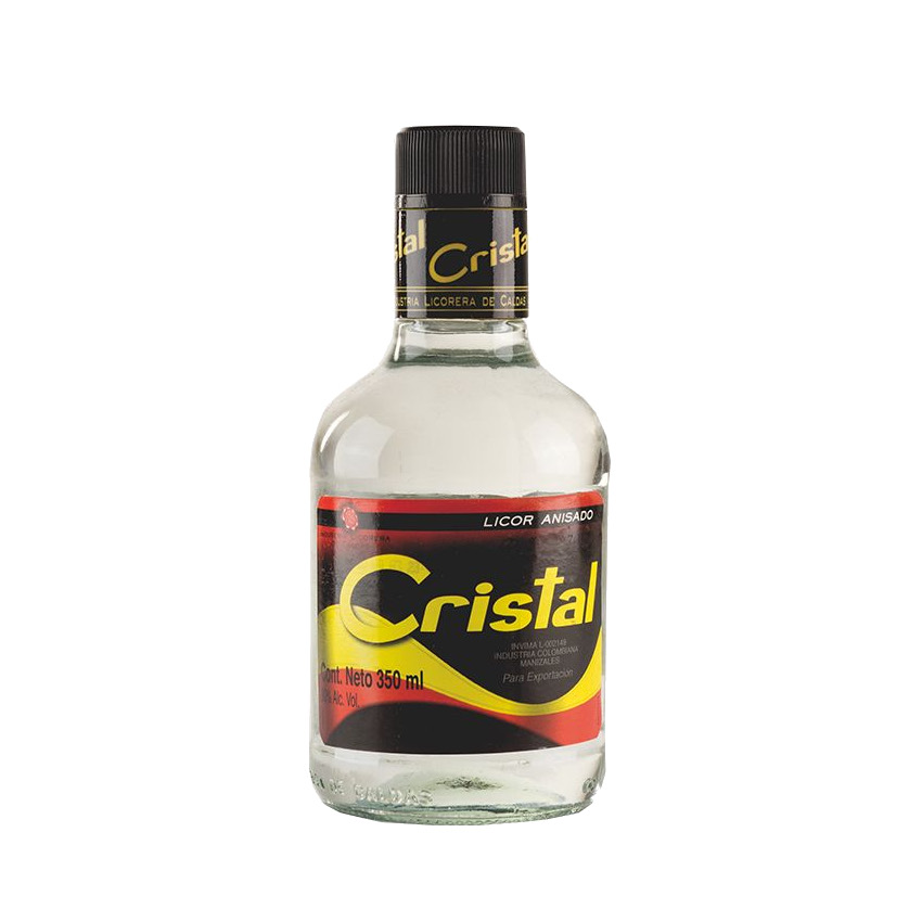 CRISTAL Spirituose mit Anisgeschmack (kleine Flasche) Aguardiente 350ml 30% vol