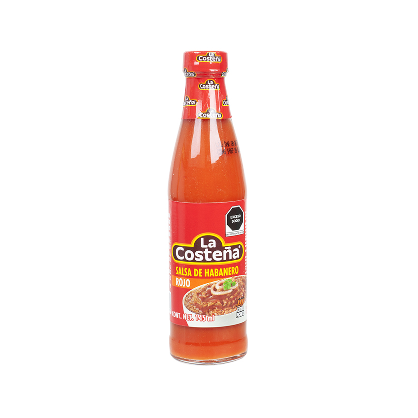 LA COSTEÑA Rote Habanero Soße - Salsa de Habanero Rojo, 145ml