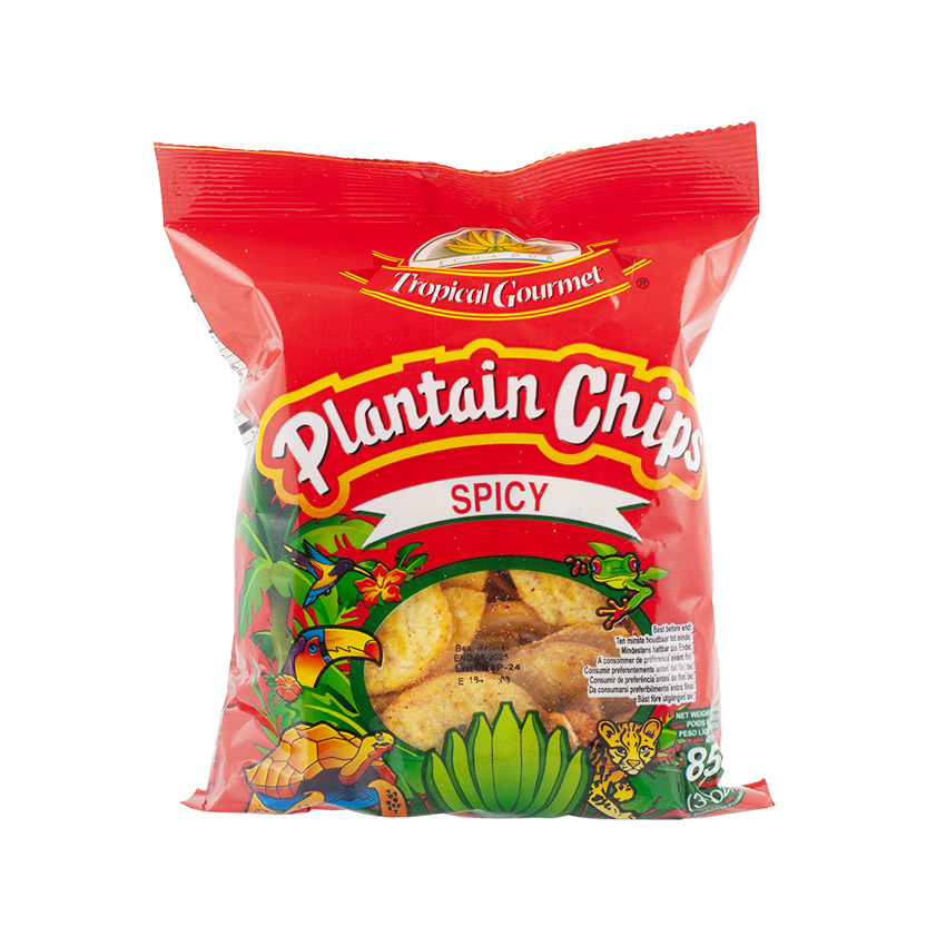 TROPICAL GOURMET Kochbananenchips - Chips de Platanos Picantes (Spicy), 85g