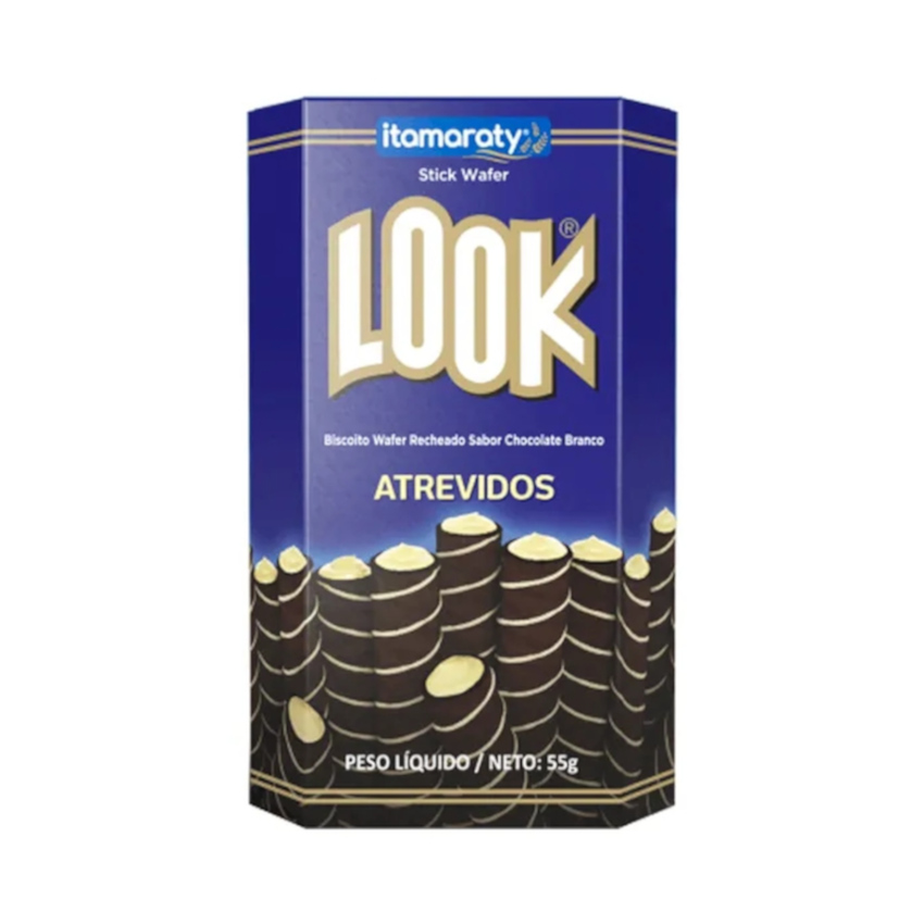 ITAMARATY Waffelröllchen weißer Schokolade - Wafer Recheado Sabor Chocolate Branco, 55g