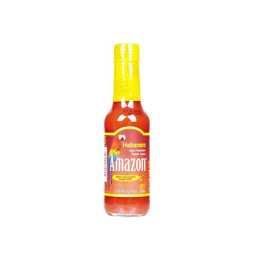 AMAZON Habanero Chilisauce - Salsa de Chile Habanero, 155ml