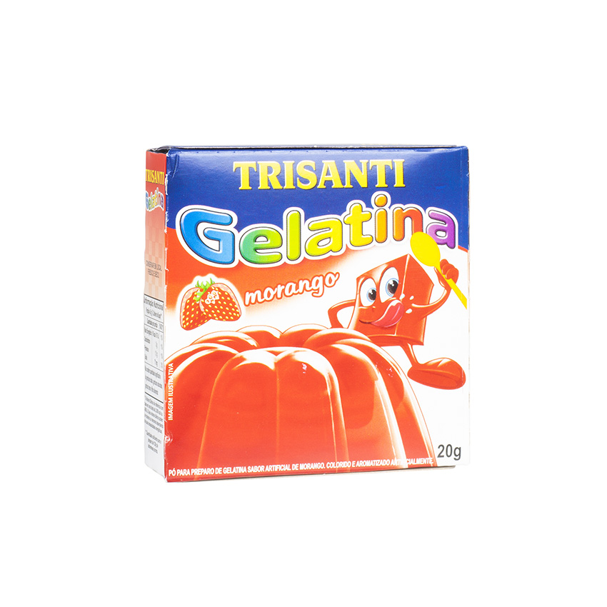 TRISANTI Wackelpudding Erdbeer - Gelatina Morango, 20g