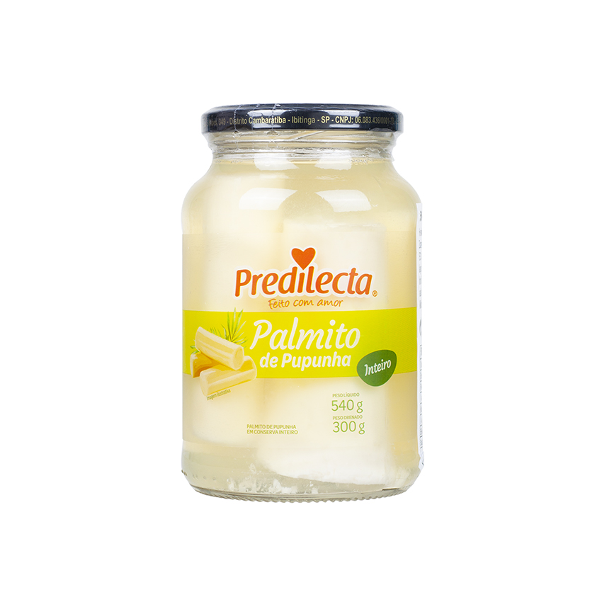 PREDILECTA Pupunha-Palmherzen - Palmito de Pupunha Inteiro, 540g - Abtropfgewicht 300g