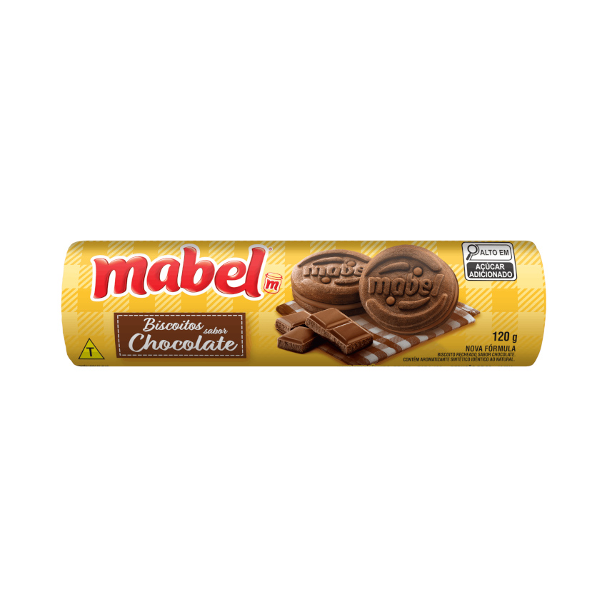 MABEL Biscuits Filled with Chocolate Cream - Biscoito Recheado Sabor Chocolate, 120g