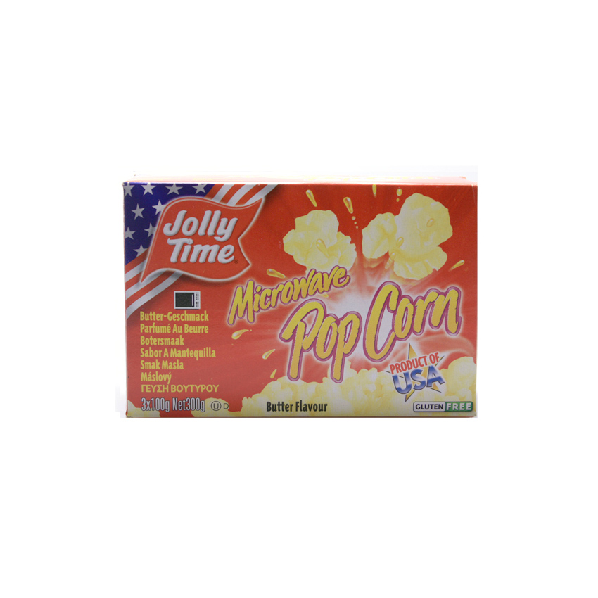 JOLLY TIME Microwave Pop Corn Butter Flavour - Mikrowellen-Popcorn, Buttergeschmack, 300g