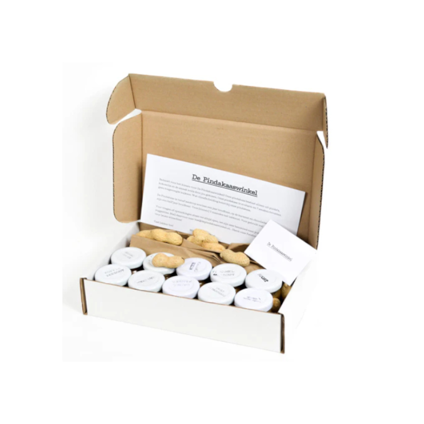 DIE PINDAKAASWINKEL Probierpaket 10 verschiedenen Sorten (10 × 40g)
