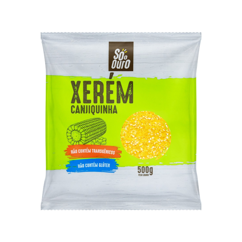 SÓ O OURO Gehackter Gelbmais, GMO-frei - Canjiquinha de Xerem não Transgenica,500g