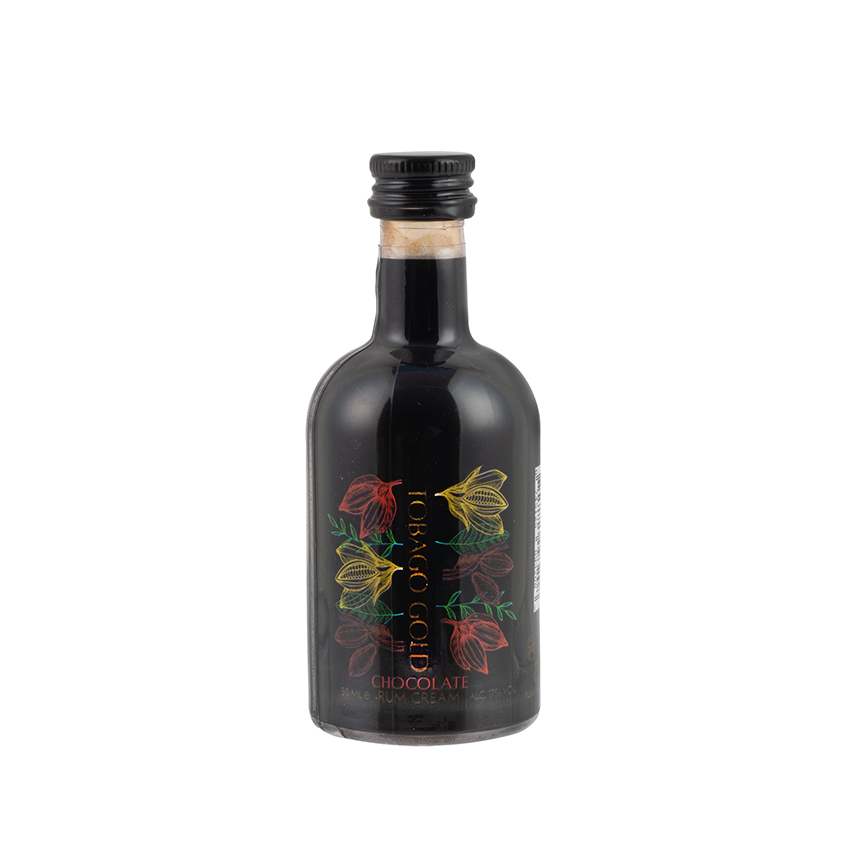 TOBAGO GOLD Chocolate Rum Cream - Kakao-Sahne-Likör, 50ml, 17% vol.