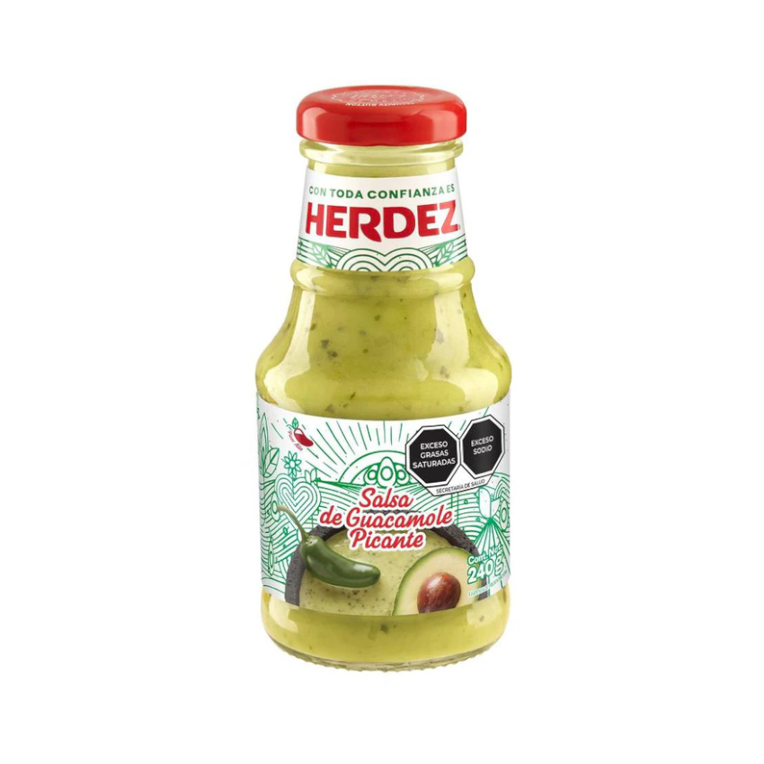 HERDEZ Salsa de Guacamole Picante, 240g