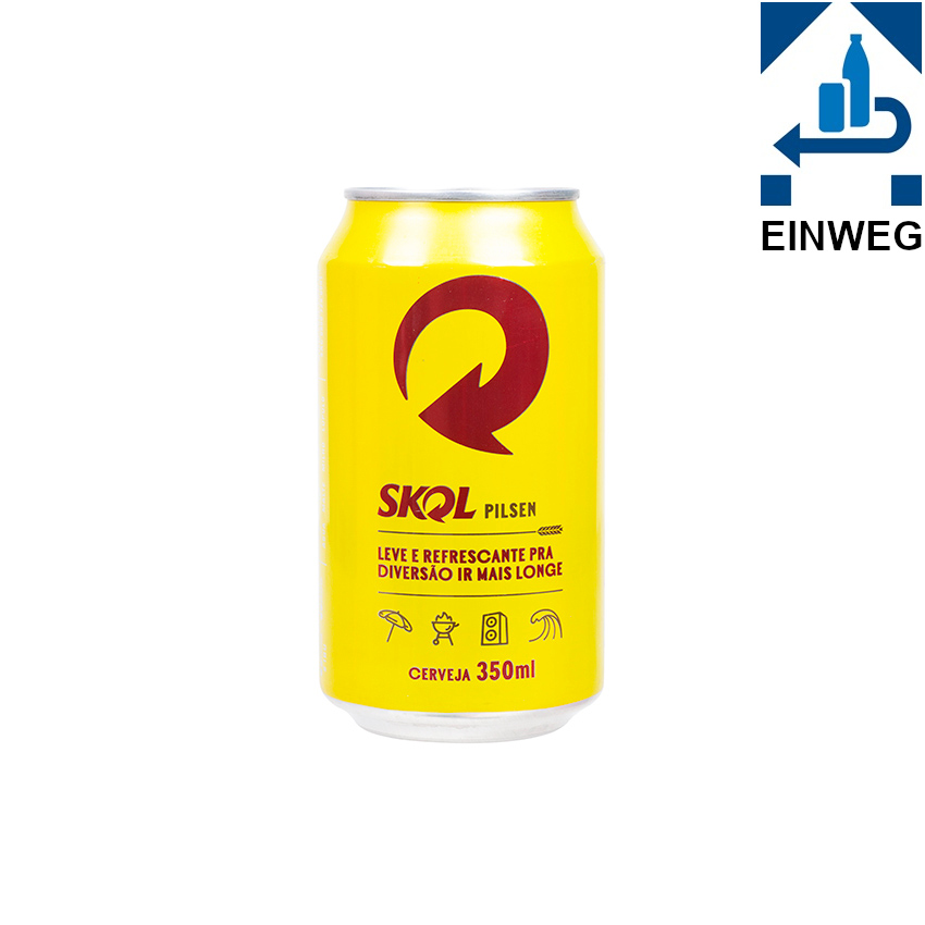 SKOL Bier Dose - Cerveja lata, 350ml, 4,7% vol DPG 