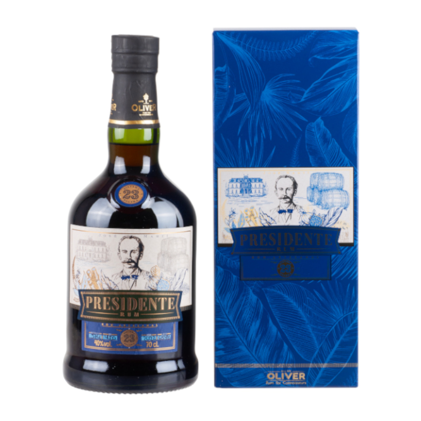 PRESIDENTE Brauner Rum - 23 Años Ron Artesanal, 700ml, 40% vol
