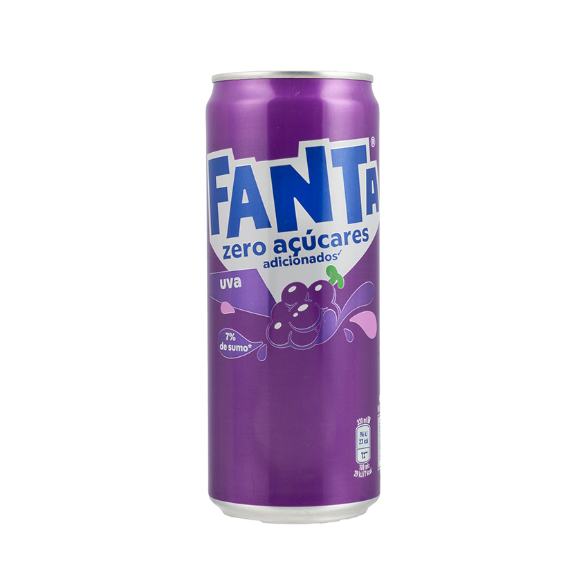FANTA Traube Erfrischungsgetränk - Refrigerante de Uva Sem Açúcar, 330ml