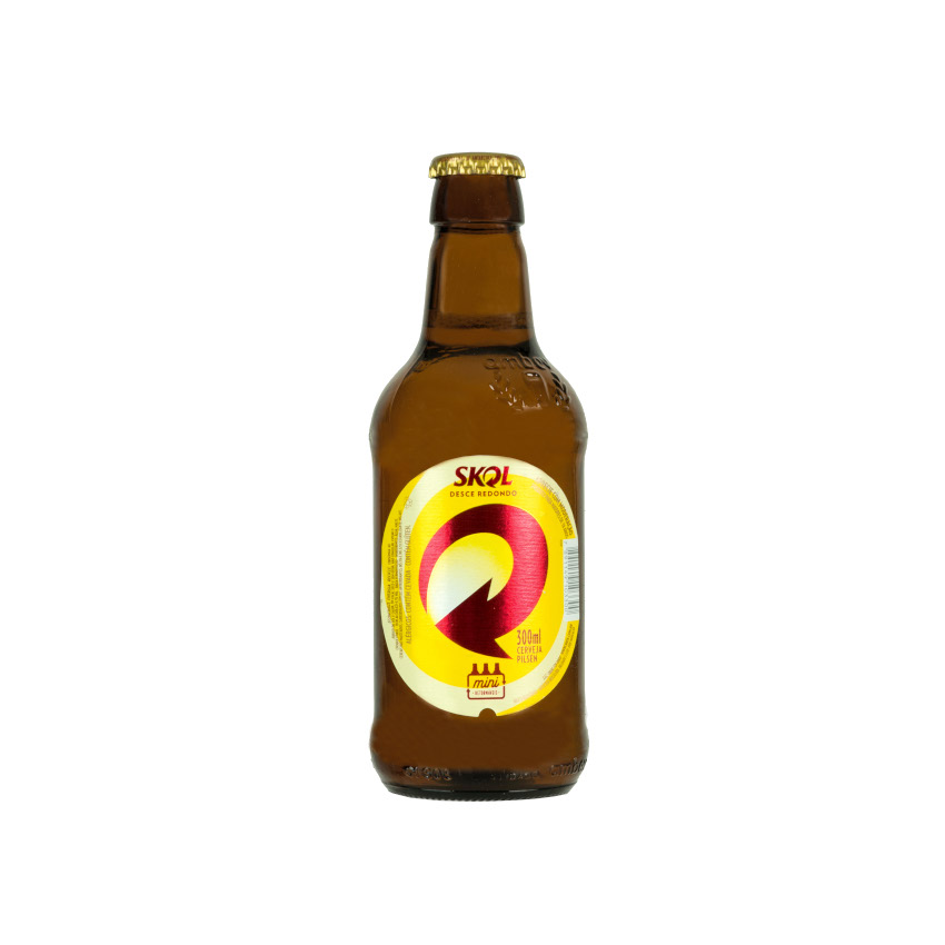 SKOL Bier Flasche - Cerveja garrafa, 300ml, 4,7% vol