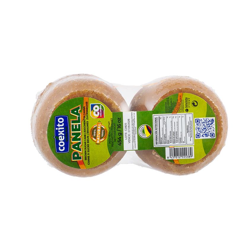 COEXITO Panelin - Rohrzuckerblock - Panela Fraccionada 454g (4 x 113,5g)