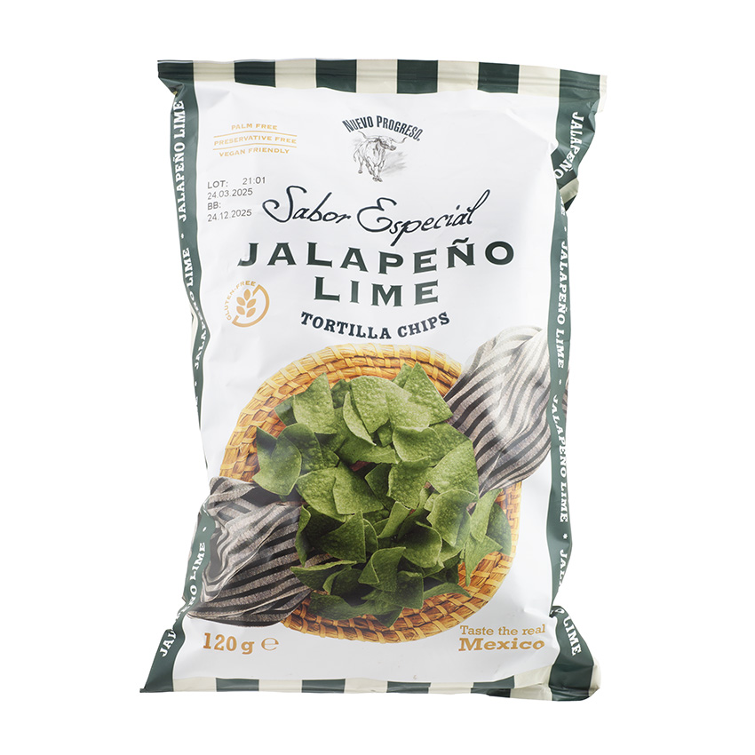 NUEVO PROGRESO Tortilla-Chips Jalapeño-Lime, 120g 
