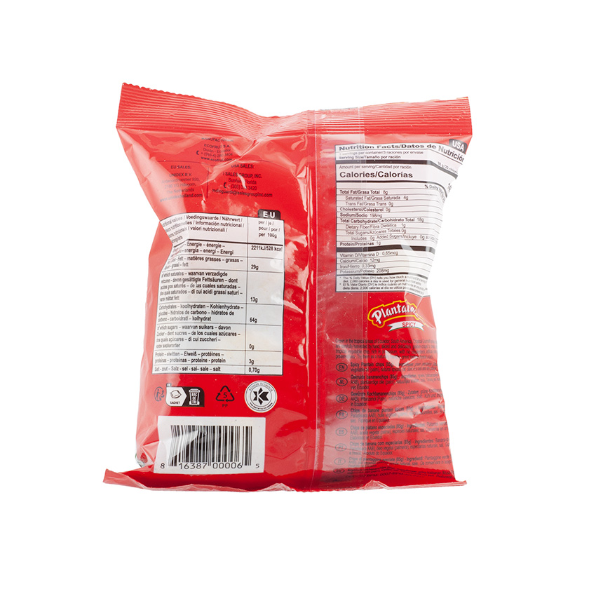 TROPICAL GOURMET Kochbananenchips - Chips de Platanos Picantes (Spicy), 85g