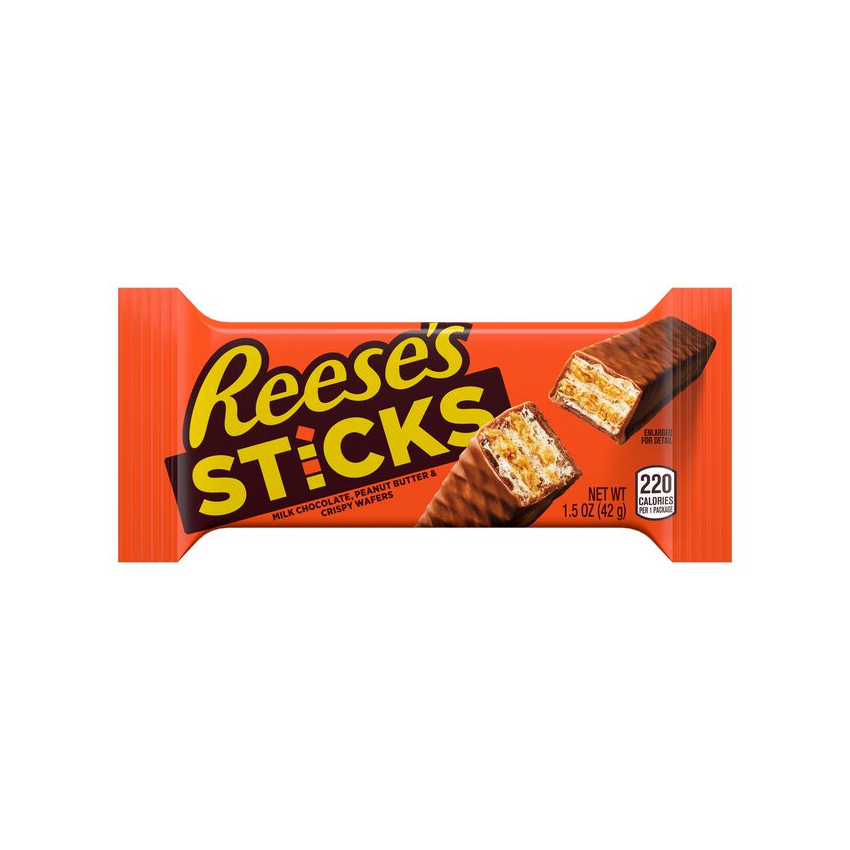 REESE´S Sticks Waffelriegel mit Erdnussbuttercreme Display 840g (20 x 42g) -  MHD 25.08.2026