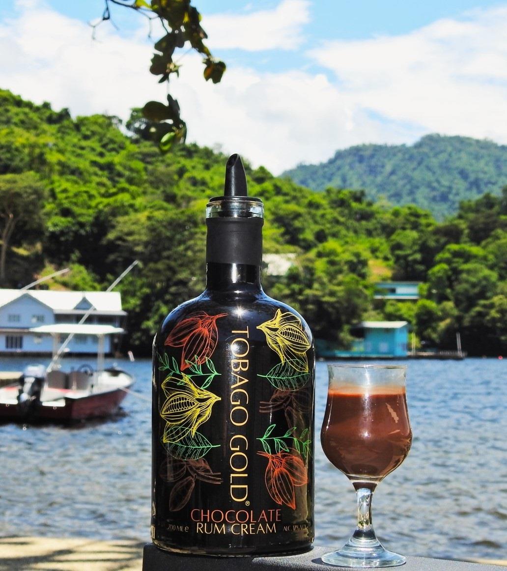 TOBAGO GOLD Chocolate Rum Cream - Kakao-Sahne-Likör, 50ml, 17% vol.