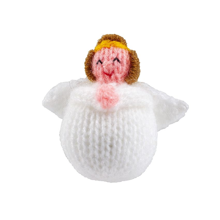 Handgestrickter Kugelpuppenengel