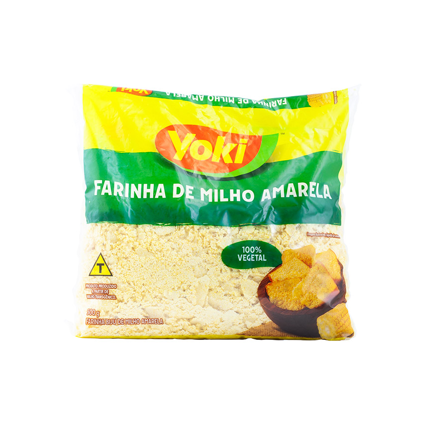 YOKI Maismehl-Flocken Farinha de Milho AMARELA 500g