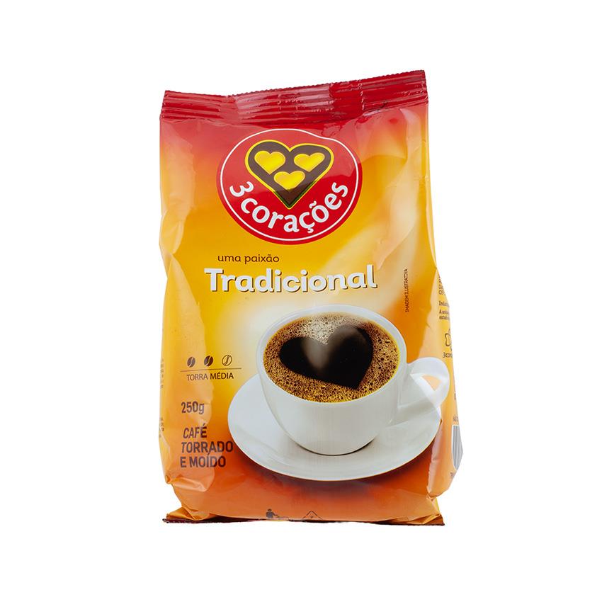 3 CORAÇÕES Gemahlener Kaffee Café tradicional 250g