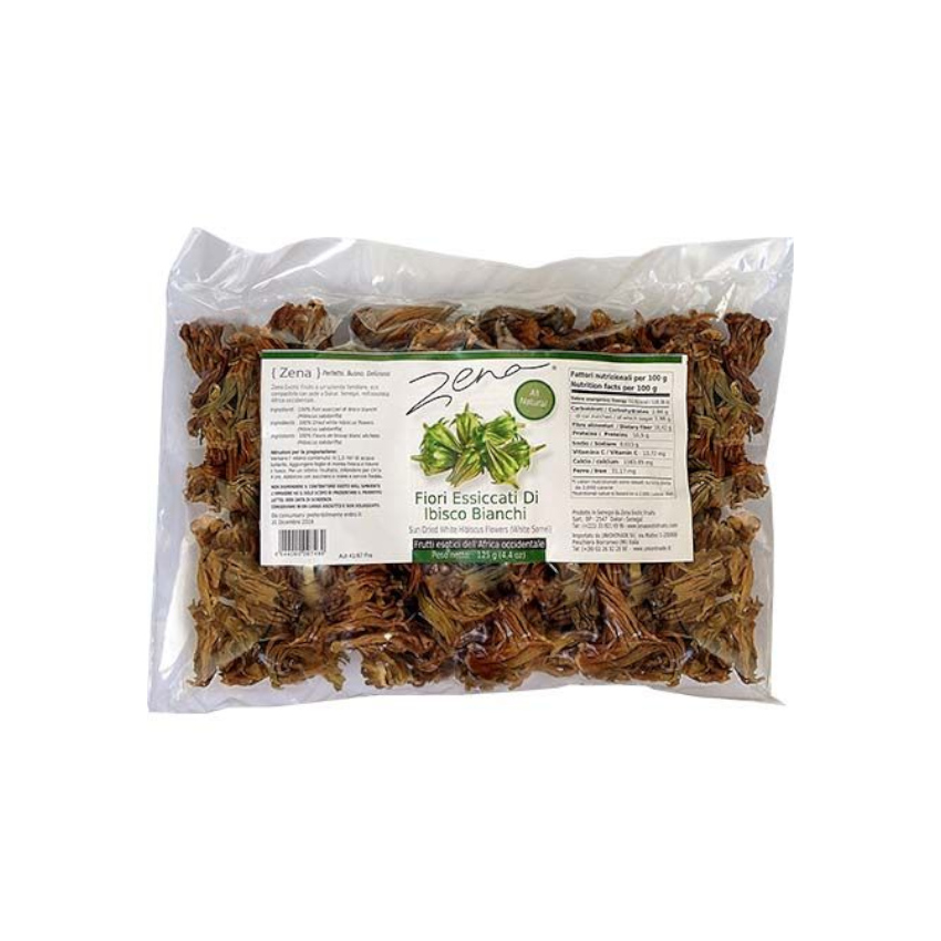 ZENA Getrocknete Weiße Hibiskusblüten - Flores de Hibisco Blancas Secas, 125g
