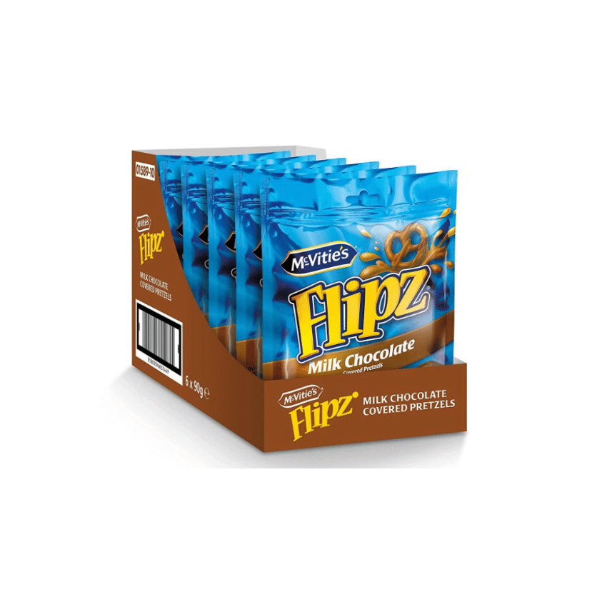 MC VITIE’S Flipz Milk Chocolate - Brezeln mit Milchschokoladenüberzug, 90g
