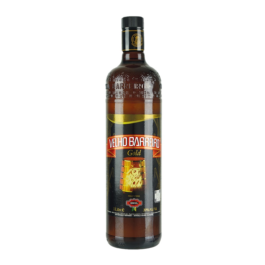 VELHO BARREIRO Gold -  Zuckerrohrschnaps - Cachaça GOLD 1L 39% vol.